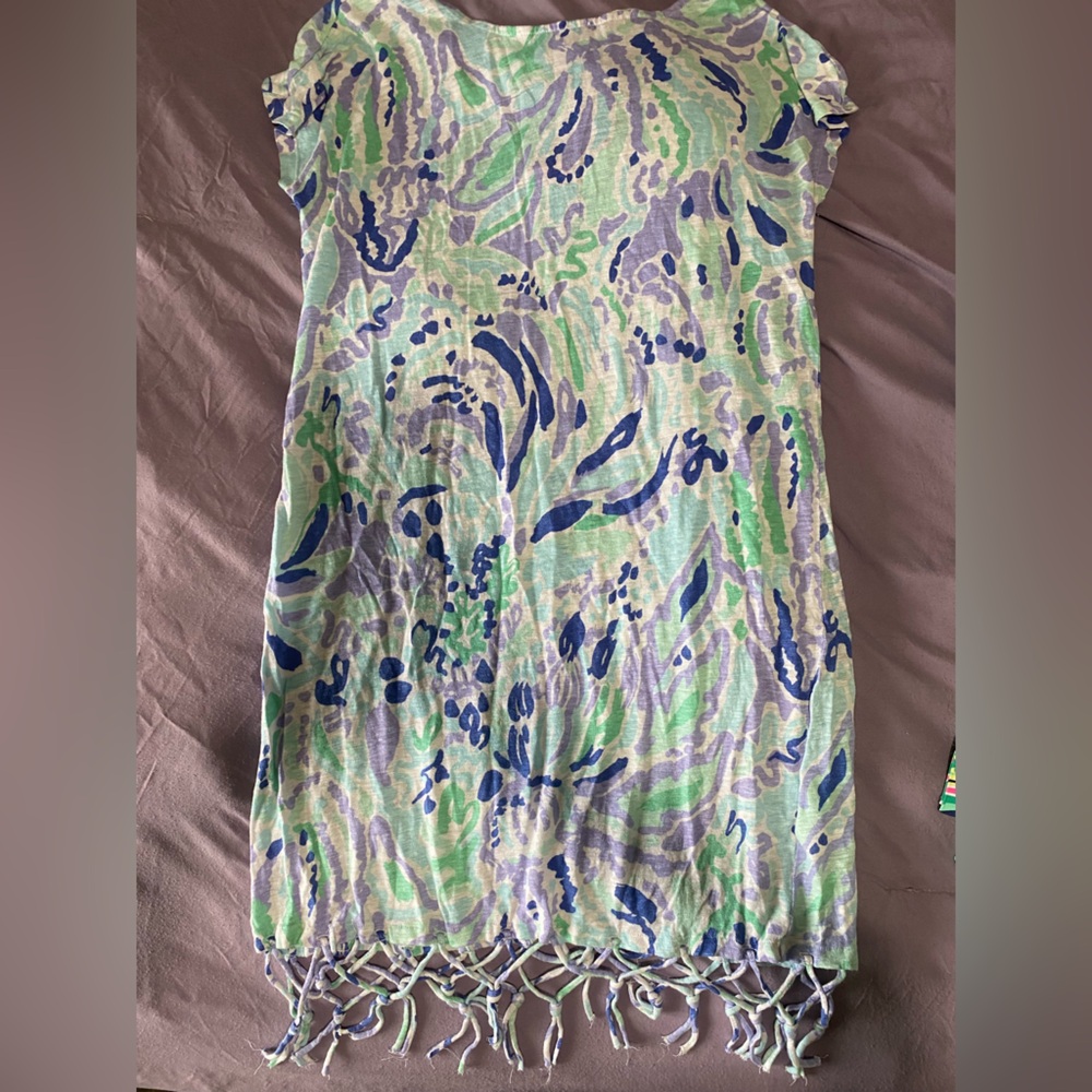 Lilly Pulitzer Blue and Green Swim Sarong
